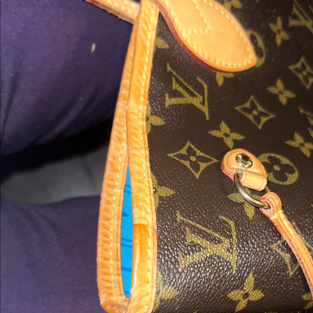 Louis Vuitton Monogram MM Neverful - Brown and Blue - Picture 14 of 16